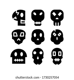 skull icon or logo isolated sign symbol vector illustration - Collection of high quality black style vector icons
