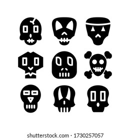 skull icon or logo isolated sign symbol vector illustration - Collection of high quality black style vector icons
