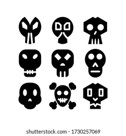 skull icon or logo isolated sign symbol vector illustration - Collection of high quality black style vector icons
