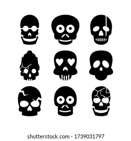 skull icon or logo isolated sign symbol vector illustration - Collection of high quality black style vector icons
