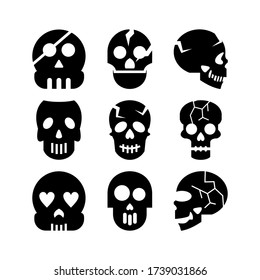 skull icon or logo isolated sign symbol vector illustration - Collection of high quality black style vector icons
