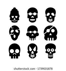 skull icon or logo isolated sign symbol vector illustration - Collection of high quality black style vector icons
