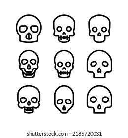skull icon or logo isolated sign symbol vector illustration - Collection of high quality black style vector icons

