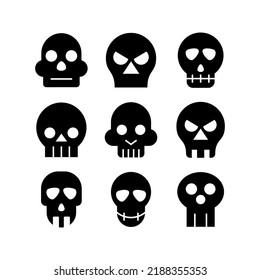 skull icon or logo isolated sign symbol vector illustration - high quality black style vector icons
