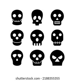 skull icon or logo isolated sign symbol vector illustration - high quality black style vector icons
