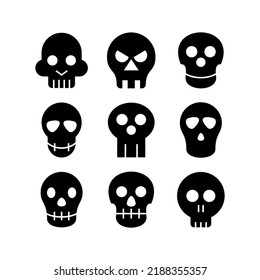 skull icon or logo isolated sign symbol vector illustration - high quality black style vector icons
