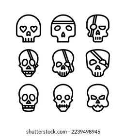 skull icon or logo isolated sign symbol vector illustration - Collection of high quality black style vector icons
