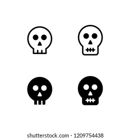 Skull Icon Logo Vector Symbol