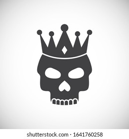 Skull icon on background for graphic and web design. Creative illustration concept symbol for web or mobile app.