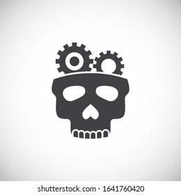 Skull icon on background for graphic and web design. Creative illustration concept symbol for web or mobile app.