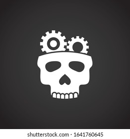 Skull icon on background for graphic and web design. Creative illustration concept symbol for web or mobile app.