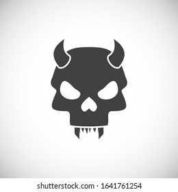 Skull icon on background for graphic and web design. Creative illustration concept symbol for web or mobile app.