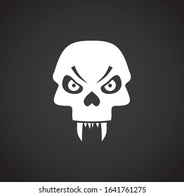 Skull icon on background for graphic and web design. Creative illustration concept symbol for web or mobile app.
