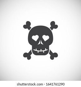 Skull icon on background for graphic and web design. Creative illustration concept symbol for web or mobile app.