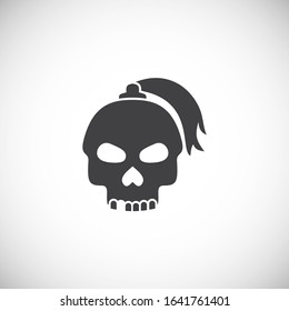 Skull icon on background for graphic and web design. Creative illustration concept symbol for web or mobile app.