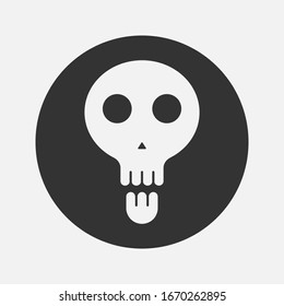skull icon on background. vector eps 10