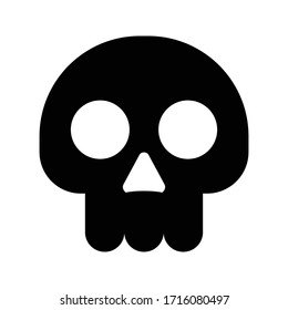 Skull icon on white background