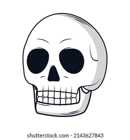 skull icon on white background