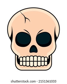 skull icon on white background