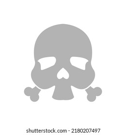 skull icon on a white background, vector illustration