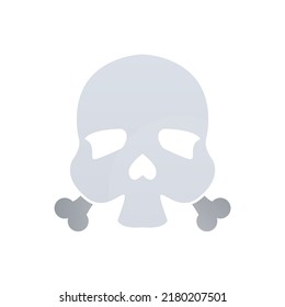 skull icon on a white background, vector illustration