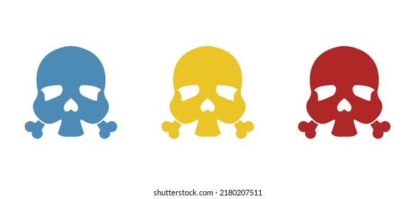 skull icon on a white background, vector illustration