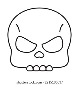 skull icon on white background