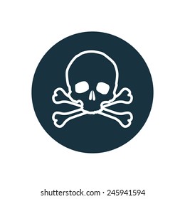 skull icon on white background 