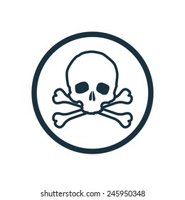 skull icon on white background 