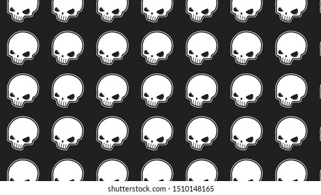 Skull icon pattern background illustration vector