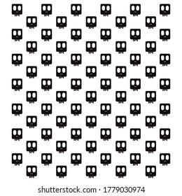  skull icon pattern on white background