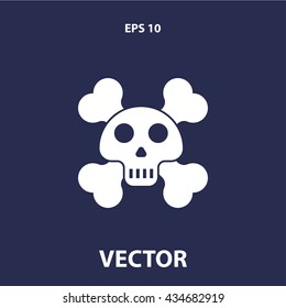 skull icon. pirate skull sign