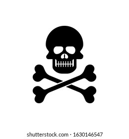 Skull Icon Poison Sign Pirates Symbol Stock Vector (Royalty Free ...