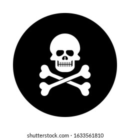 Skull Icon Poison Sign Pirates Symbol Stock Vector (Royalty Free ...