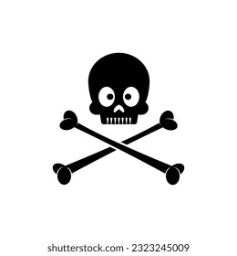 Skull Icon. Scary, Dangerous Symbol.