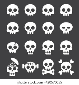  skull icon set