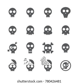 Skull icon set