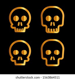 Skull icon set, vector. EPS 10