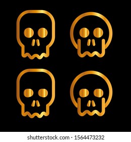 Skull icon set, vector. EPS 10