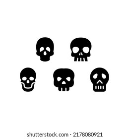 Skull Icon Set Vector Symbol Design Illustration