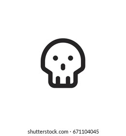 skull icon. sign design