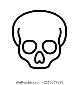 Skull icon. sign for mobile concept and web design color editable