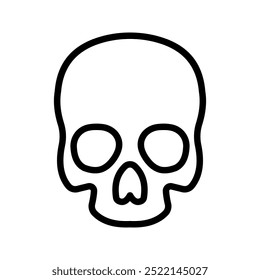 Skull icon. sign for mobile concept and web design color editable