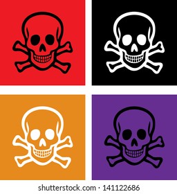 icono de cráneo, vector de signo
