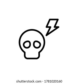 Skull icon. Simple line, outline vector elements of rock n roll icons for ui and ux, website or mobile application
