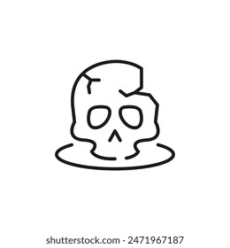 Skull icon. Simple skull icon for social media, app, and web design. Vector illustration.