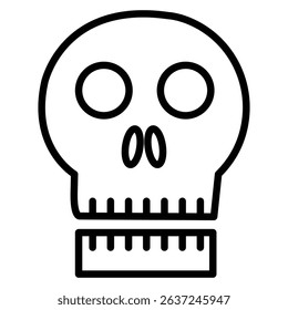 skull icon Simple thin line stroke