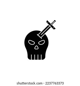 the skull icon is suitable for your web, apk or project with a medieval theme