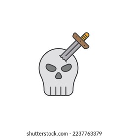 the skull icon is suitable for your web, apk or project with a medieval theme