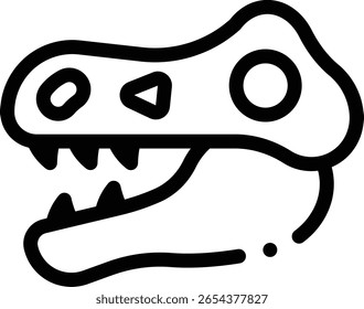 skull icon. Thin Linear Style Design Isolated On White Background